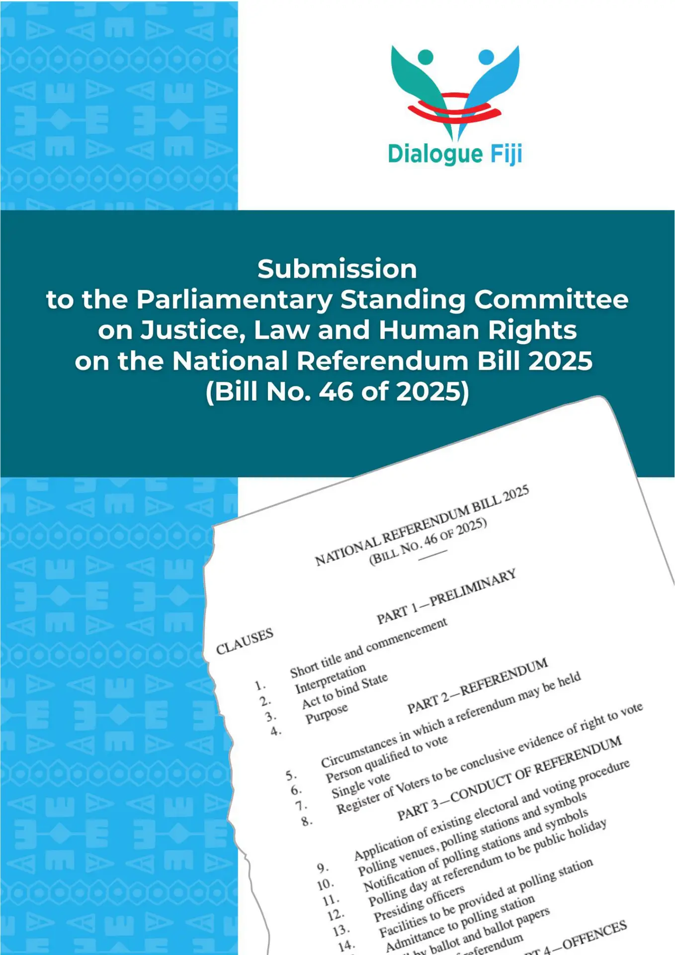 Submission to the Parliamentary Standing Committee on Justice, Law and Human Rights on the National Referendum Bill 2025