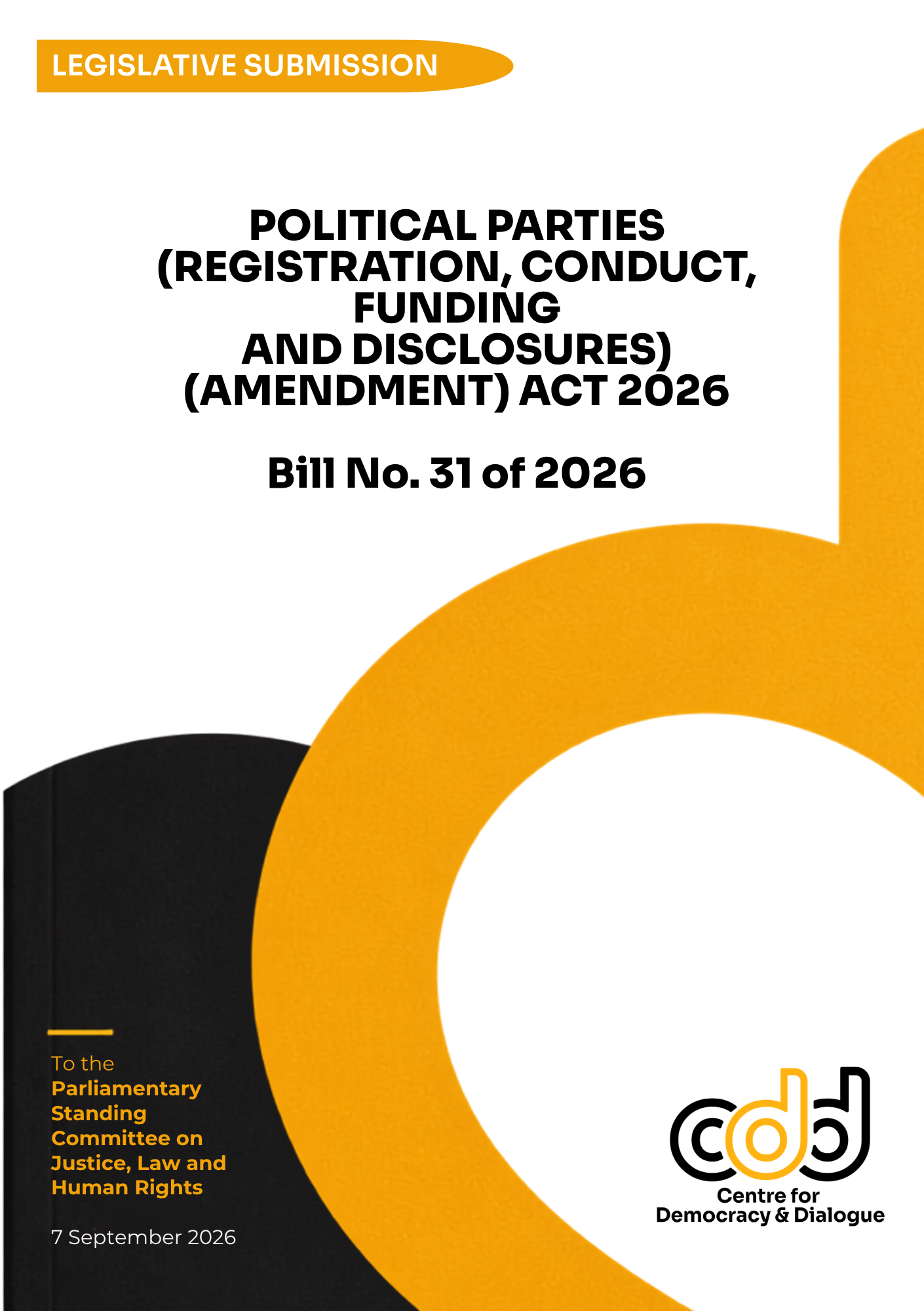 Political Parties (Registration, Conduct, Funding and Disclosures) (Amendment) Bill 2026 (Bill No. 31 of 2026)
